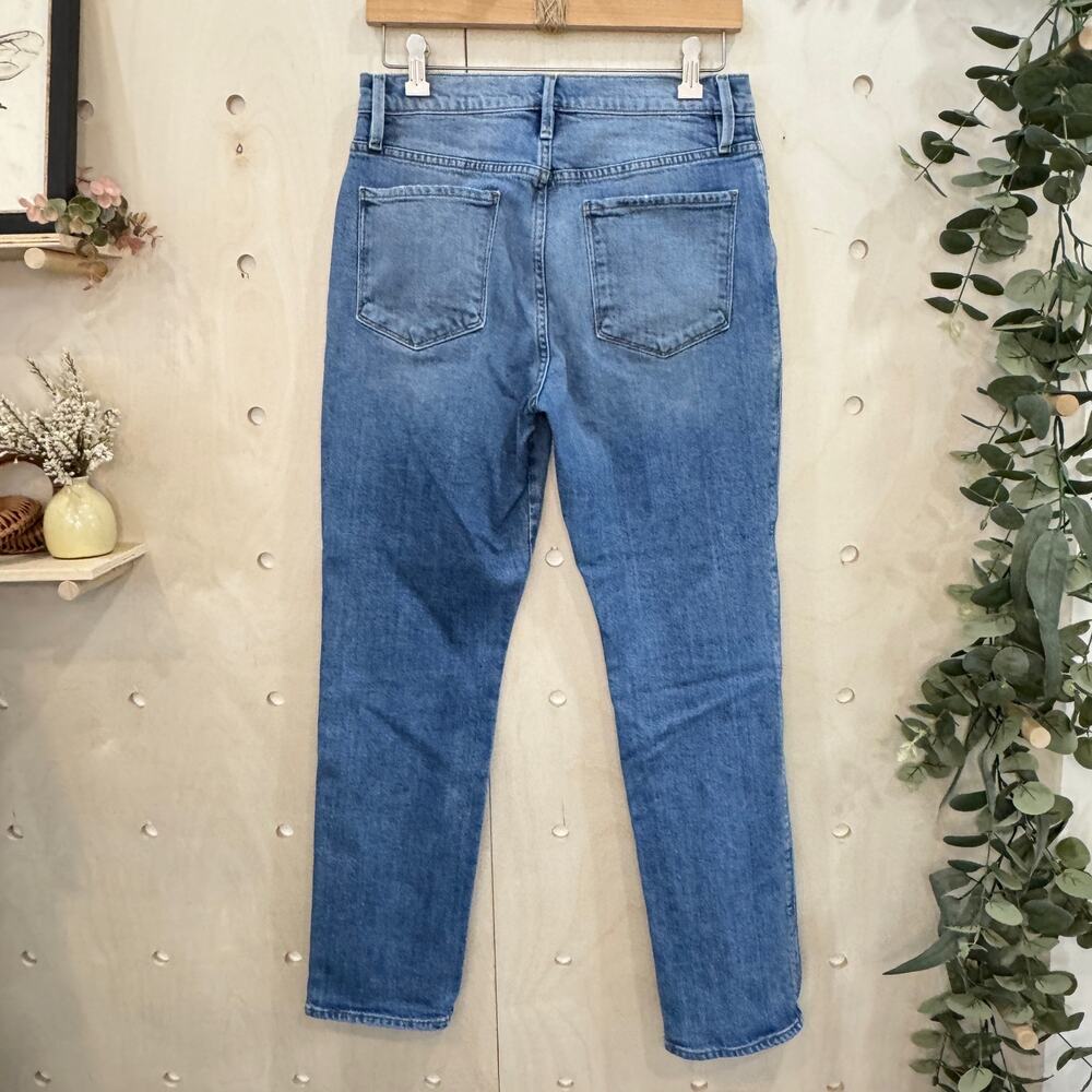 FRAME Le Sylvie Slender Straight Leg Jeans Size 28 Alamitos Light Wash Denim - Picture 5 of 12